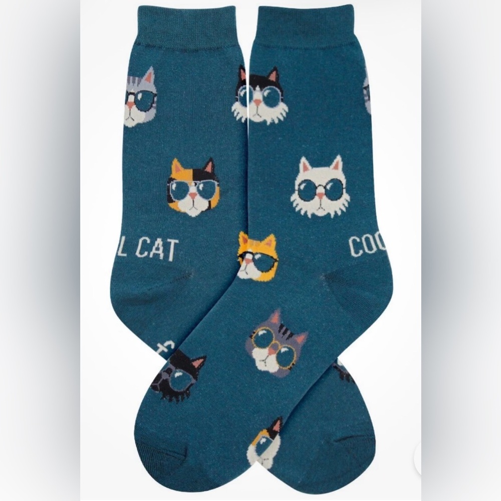 Cool Cats‎ Women's Crew Socks Size4-10Blue Foot Traffic Novelty Kitty
Fashion